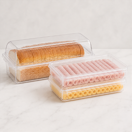Kit Porta Frios Duplo + Porta Pão - Café da Manhã Organizado