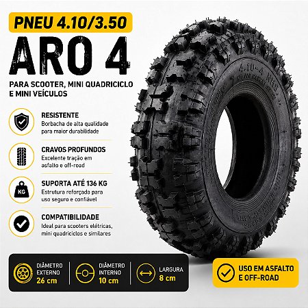 Pneu Off Road Major 4.10-4 Veículos de Lazer