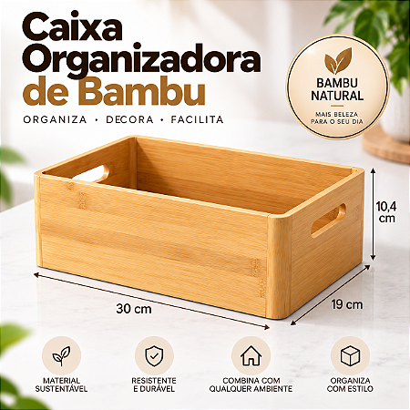 Caixa Organizadora Cozinha Despensa Sala Quarto Banheiro 30x19