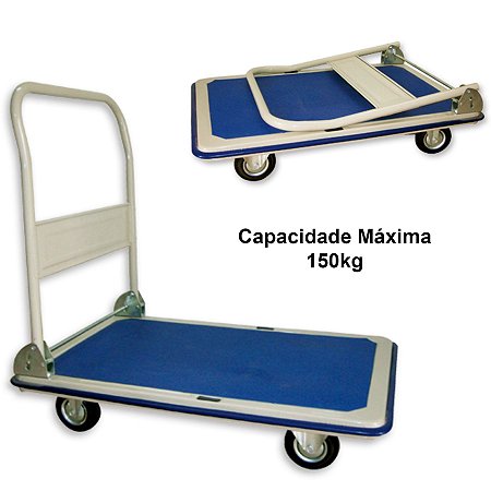 Carrinho Plataforma Base PVC Cap. 150kg Ajax