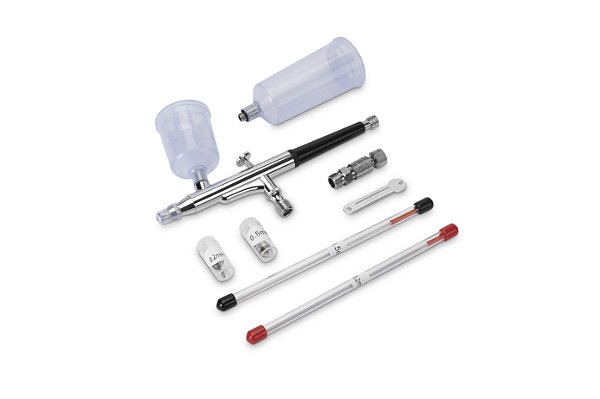 Kit Aerógrafo C/ Duas Canecas Dupla Ação + Acessórios ON04KIT 3 bicos Onetools MultiFlow