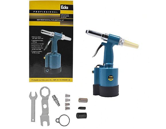 Rebitadeira Pneumática 1/4 9DR Eda