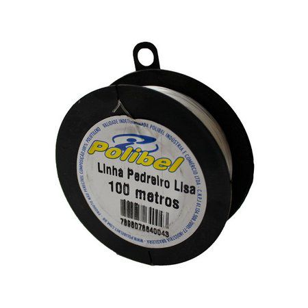 Linha Para Pedreiro Lisa 100m Branca 4WO Polibel/EDA