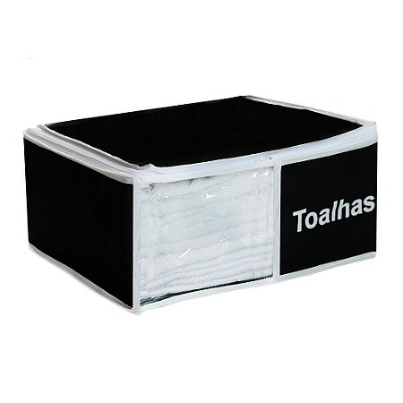 Organizador de Toalhas Preto 903 Nylon VB HOME