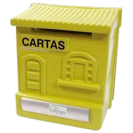 Caixa de Correios Amarela Colonial 24x20cm c/ trava Lubian