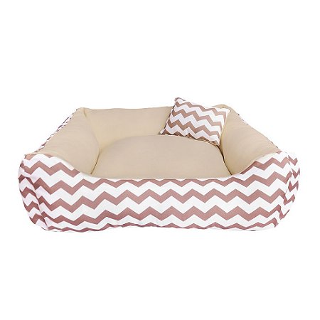 Cama de cachorro 60 x 60 Chevron Creme