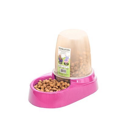 Comedouro E Bebedouro Automático 1,8l Cachorro Gato Rosa