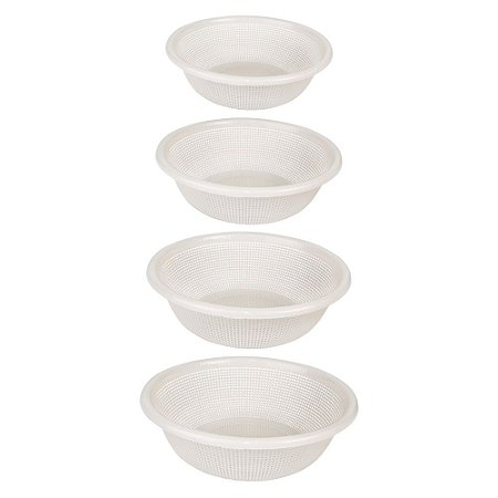 Conjunto Peneira Sem Cabo 4 Peças Branco Antigo