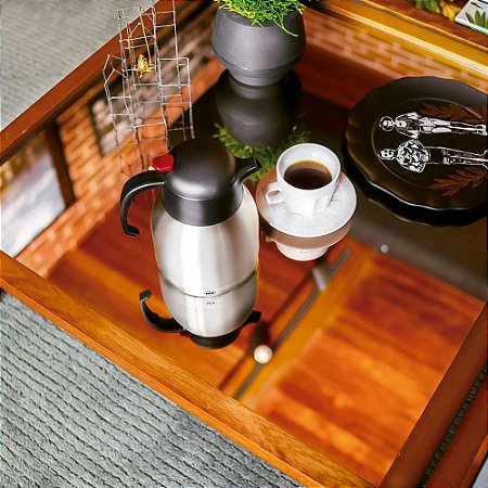 Bule Café Aço Inoxidável Com Gatilho e Bico Corta Pingo