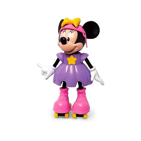 Brinquedo Infantil Boneca Minnie Patinadora Com Patins Elka