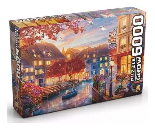 Super Quebra Cabeça Le Petit Café Puzzle Com 6000 Peças Grow