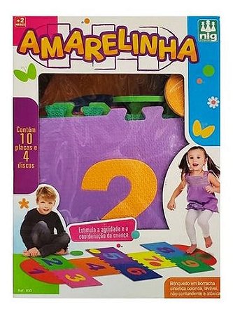 Tapete Amarelinha Infantil Em EVA 14 Peças Nig Brinquedos