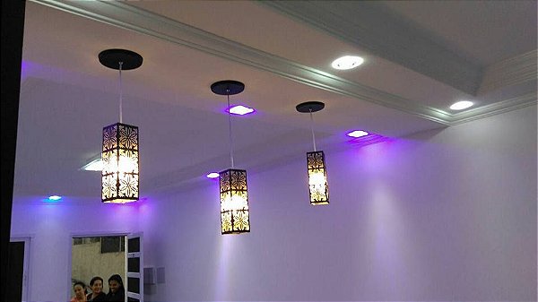 Sanca de Gesso fechada com Balcão central