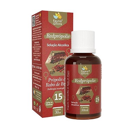 PRÓPOLIS VERMELHO REDPRÓPOLIS 15% 30ML - FAUNA E FLORA