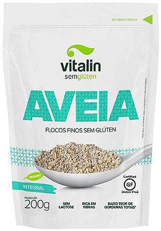 AVEIA SEM GLÚTEN EM FLOCOS FINOS 200G - VITALIN