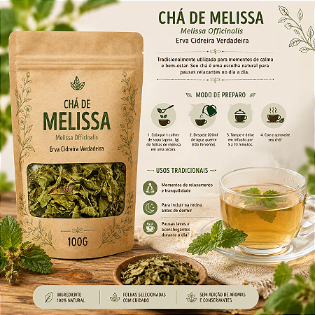 CHÁ DE MELISSA VERDADEIRA (Melissa Officinalis)