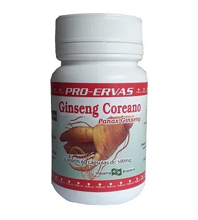 GINSENG COREANO 500MG 60 CÁPSULAS