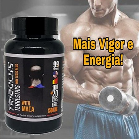 TRIBULUS COM MACA 99% SAP 500MG 120 CÁPS MAX TESTO PLUS