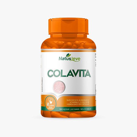 COLAVITA COLÁGENO HIDROLISADO + VIT C 500MG 60 CÁPSULAS - NATUSLEVE