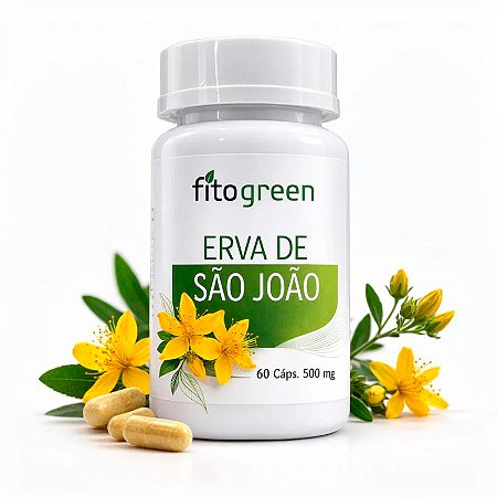 ERVA DE SÃO JOÃO 500MG 60 CÁPSULAS - NINHO VERDE/FITOGREEN