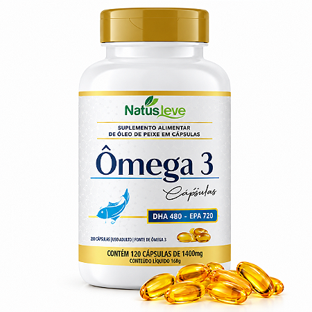 ÔMEGA 3 1000MG ALTO DHA EPA 120 CÁPS - NATUSLEVE
