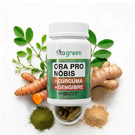 ORA PRO NÓBIS + CÚRCUMA + GENGIBRE 500MG 120 CÁPSULAS - NINHO VERDE