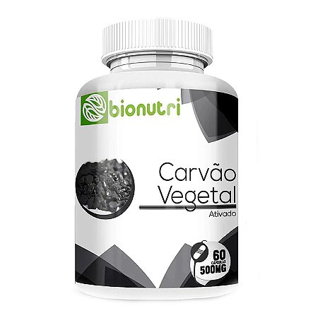 CARVÃO VEGETAL 500MG 60 CÁPSULAS - BIONUTRI