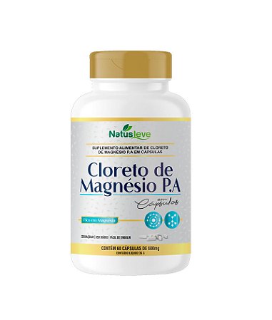 CLORETO DE MAGNÉSIO 500MG 60 CÁPSULAS - NATUSLEVE