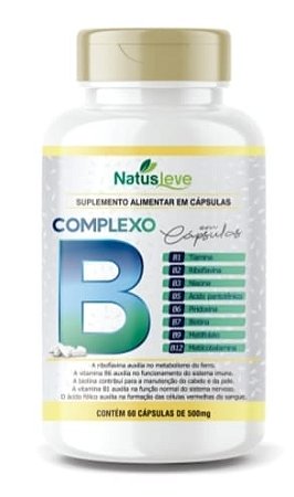 COMPLEXO B 500MG 60 CÁPSULAS - NATUSLEVE