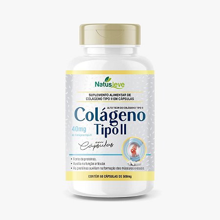 COLÁGENO TIPO 2 500MG 60 CÁPSULAS - NATUSLEVE