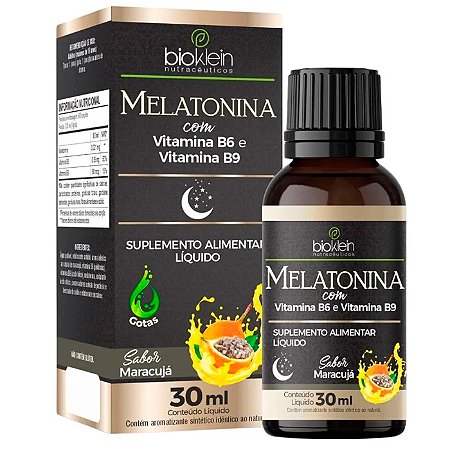 MELATONINAS COM VITAMINAS B6 E B9 30ML GOTAS - BIOKLEIN