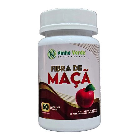 FIBRA DE MAÇA 60 CÁPS 500MG - NINHO VERDE