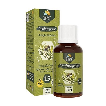 PRÓPOLIS VERDE ALCOÓLICO 15% 30ML - FAUNA E FLORA