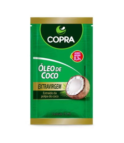 ÓLEO DE COCO EXTRA VIRGEM SACHÊ 15ML COPRA