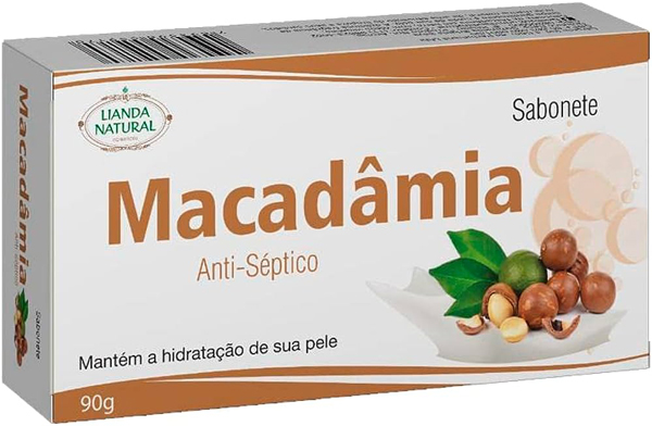 SABONETE NATURAL DE MACADÂMIA 90G - LIANDA NATURAL