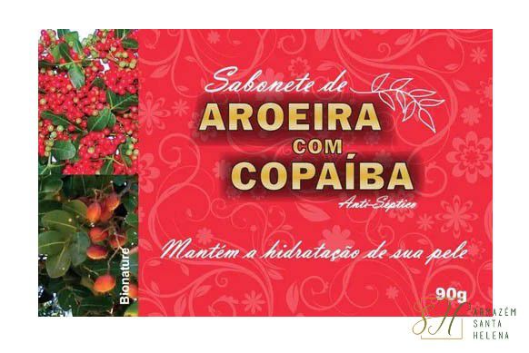 SABONETE NATURAL DE AROEIRA COM COPAÍBA 90G - BIONATURE