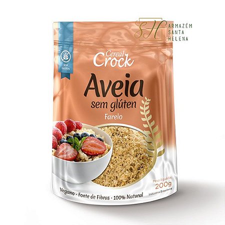 FARELO DE AVEIA SEM GLÚTEN 200G - CEREAL CROCK