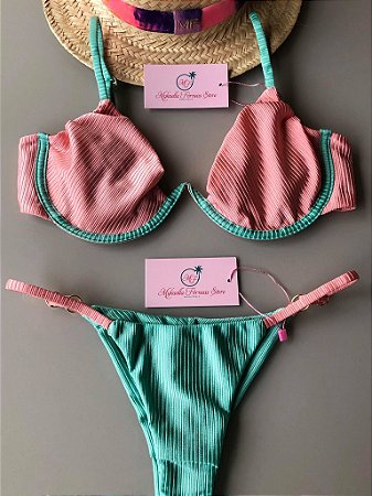 Biquini aro canelado Clearance