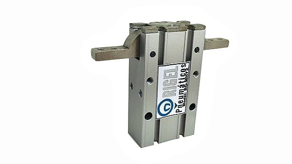 Garra Pneumática de Abertura Angular 180° 2 Dedos Ø16 de Dupla Ação