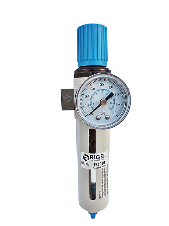 Filtro Regulador De Pressão 1/4 Bsp p/ até 16 Bar com Suporte e Manômetro