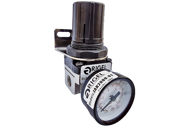 Regulador de Pressão 1/4 Bsp p/ até 10 Bar com Suporte e Manômetro