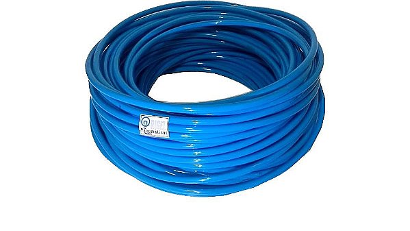 50 Metros - Mangueira Pneumática Tubo Pu Flexível Ø10mm Azul 150psi/10bar