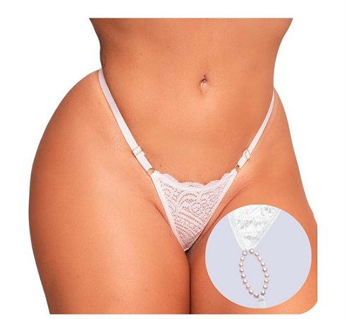 Calcinha Tailandesa em Renda Branca