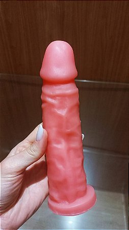 Prótese Pênis Pinto Realística Maciça com Texturas 19,2 x 4,5cm