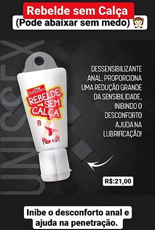 Inibe o Desconforto Anal com Dessensibilizante Rebelde sem Calça