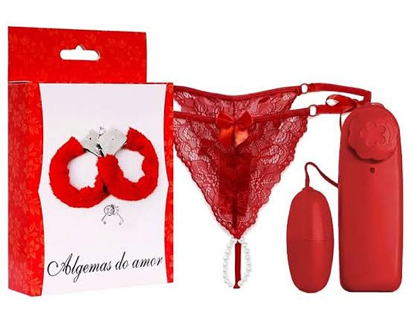 Kit Algema Vibrador Bullet Calcinha Tailandesa