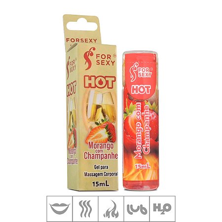 Gel Beijável para Sexo Oral Morango e Champanhe Hot