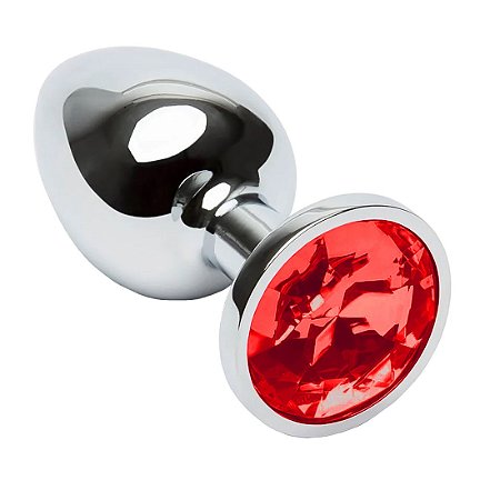 Plug Anal em Aço Cor Vermelha M