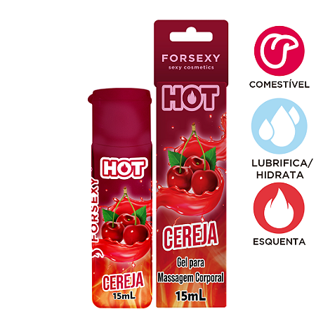 Gel Comestível para Sexo Oral Cereja Hot