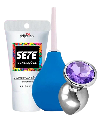 Kit Anal com Anestésico Ducha Higiênica Plug Anal